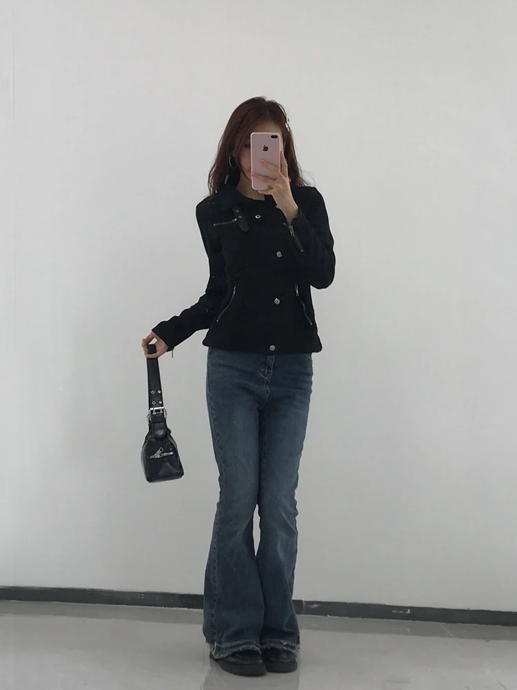 Chaqueta de Trabajo Nea con Cuello Alto para Mujer, Principios de Otoño 2025, Nueva, Estilo Retro Americano, Entallada, de ...