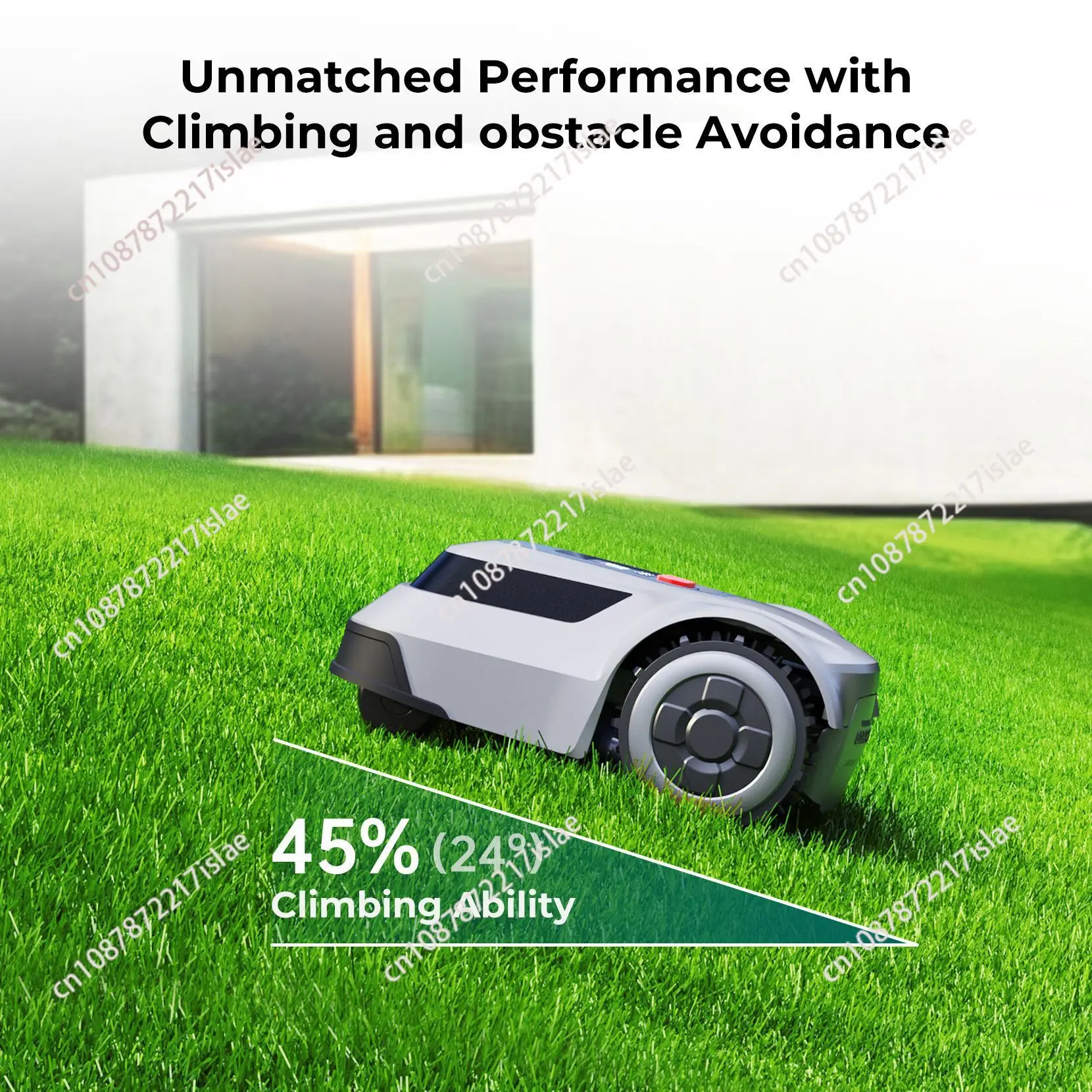 Robot Lawn Mower Perimeter Wire Free 1/8 Acre Vision Robotic Lawnmower, AI-Assisted Mapping