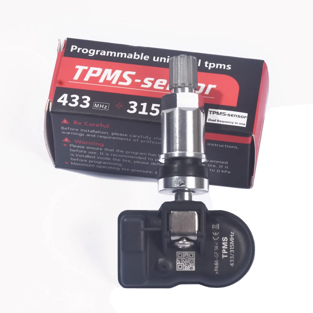 TPMS Sensors MX-Sensor 2 in 1 Metal Rubber Stem Programmable Screw-in Tire Pressure Monitoring Sensor TS408 TS600 TS508