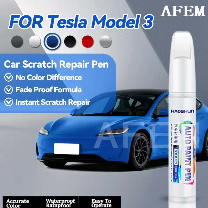 Specialized Automobiles For Tesla Model 3 Car Scratch Paint Pen Deep Scratch Repair Removal White Black Red Silver blue grey Scr