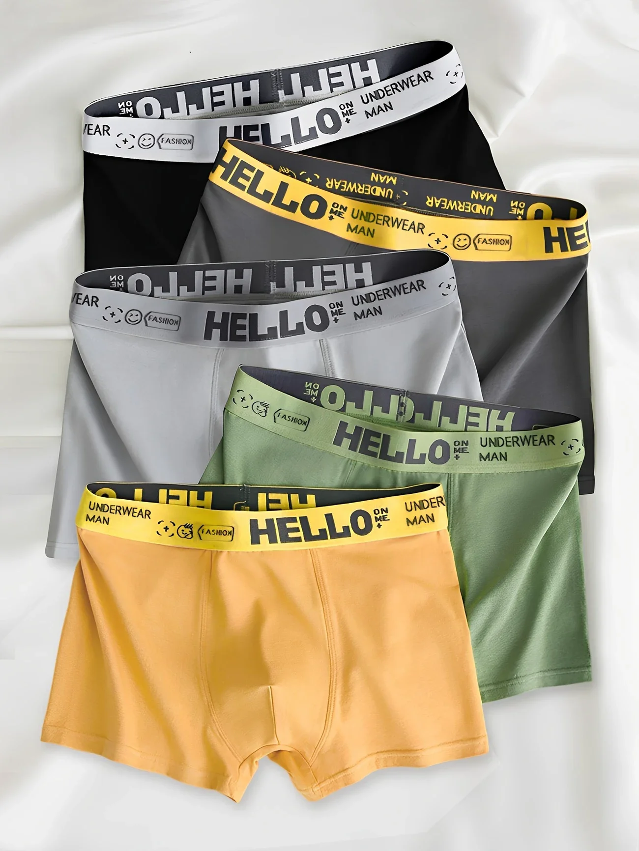 1/5 pack of random men's flat underwearwith elasticcomfort and breathablequickdrying fabric is an ideal choice for beach pools