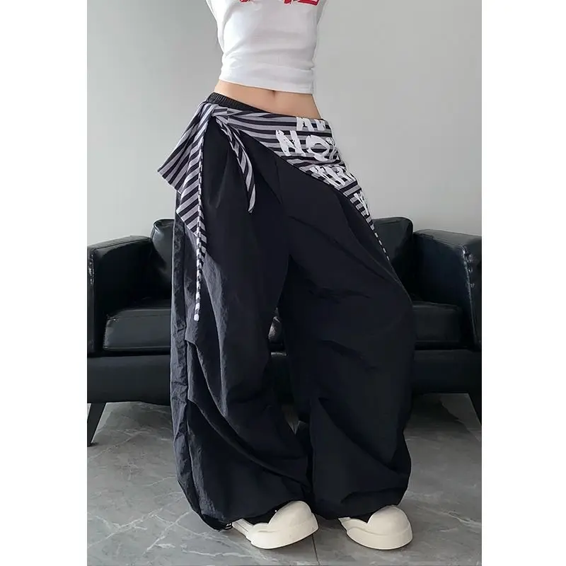 

Брюки Scimitar женские высокого качества, женские весенние льняные брюки большого размера в стиле карго на открытом воздухе с несколькими карманами и широкими шнурками, пряные