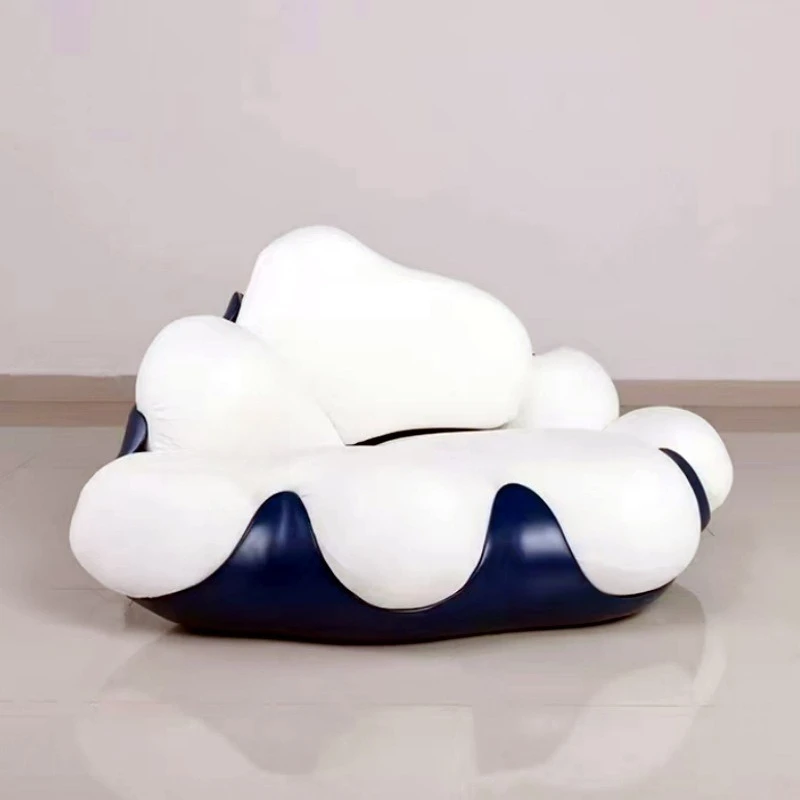 

Art fiberglass fabric cloud special-shaped sofa Internet celebrity hotel villa sales office lobby lounge chair