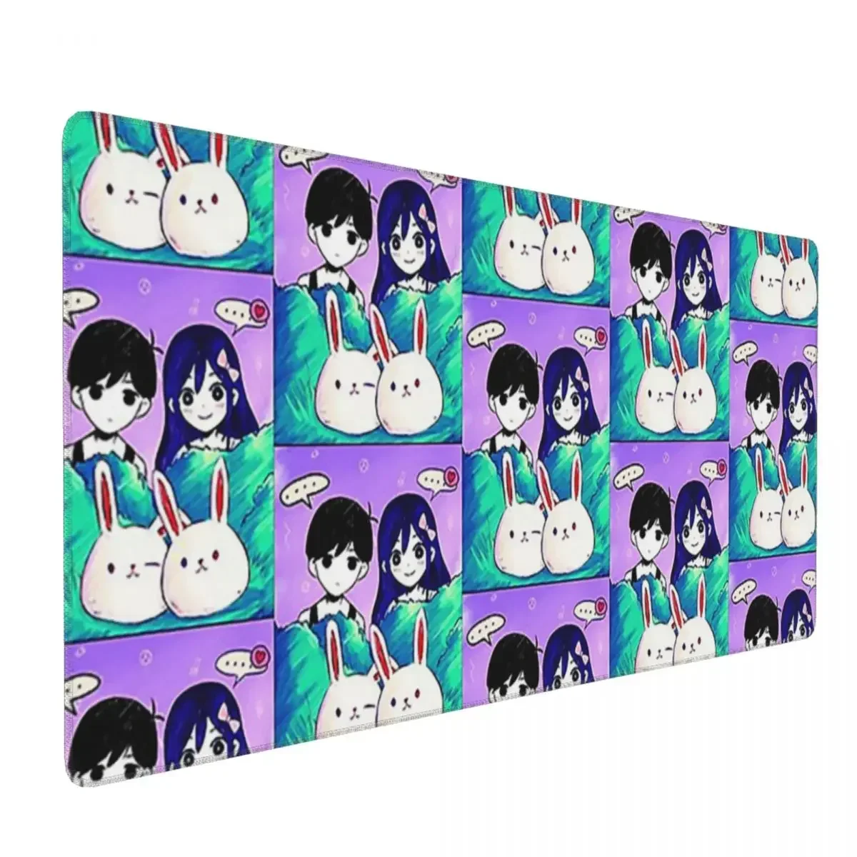 Omori Game Basil Mari Kel Aubrey لوحة ماوس كبيرة للوحة مفاتيح الكمبيوتر ماوس حصيرة ألعاب الكمبيوتر المحمول حصيرة مكتبية ملحقات الجدول الحصير