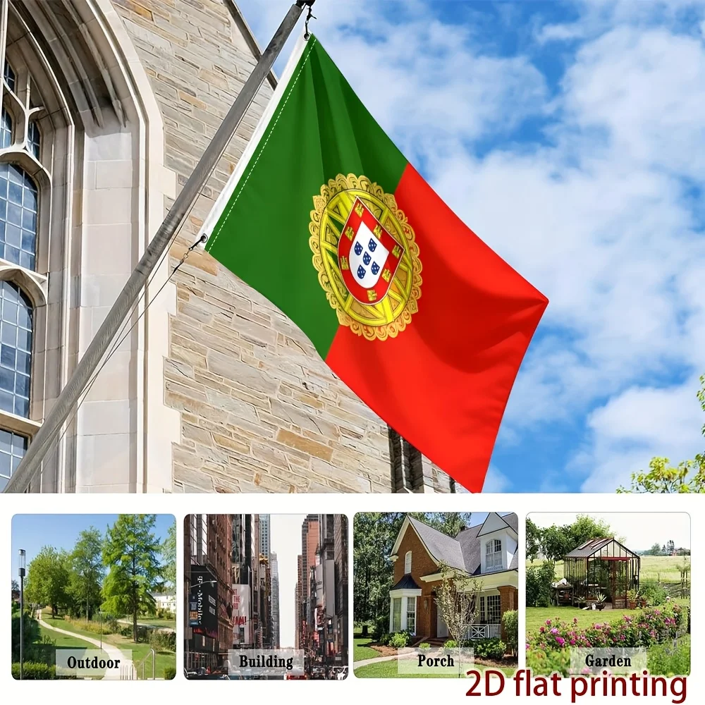 Portuguese Flag National Team Decorative Banner Patriotic Display Outdoor Hanging Flag