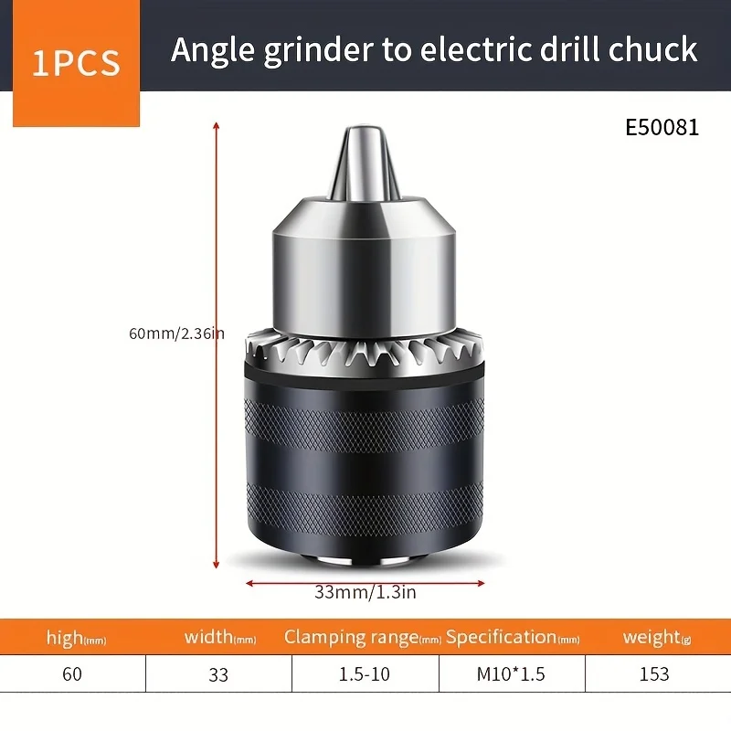 Angle Grinder Electric Drill Change-over Head Chuck Multi-Functional Special Refitting Cutting Machine Utility Tool Accessories