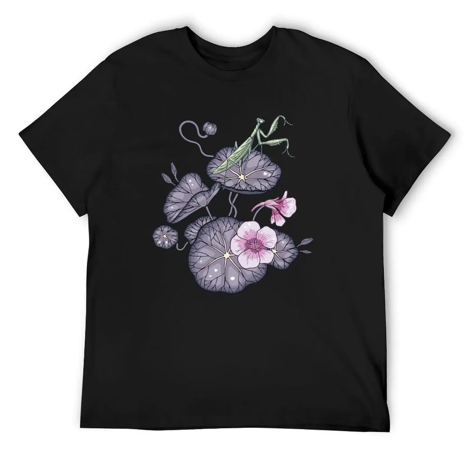 Black Indian cress garden. T-Shirt blue lock luxury t-shirt mens big and tall t shirts