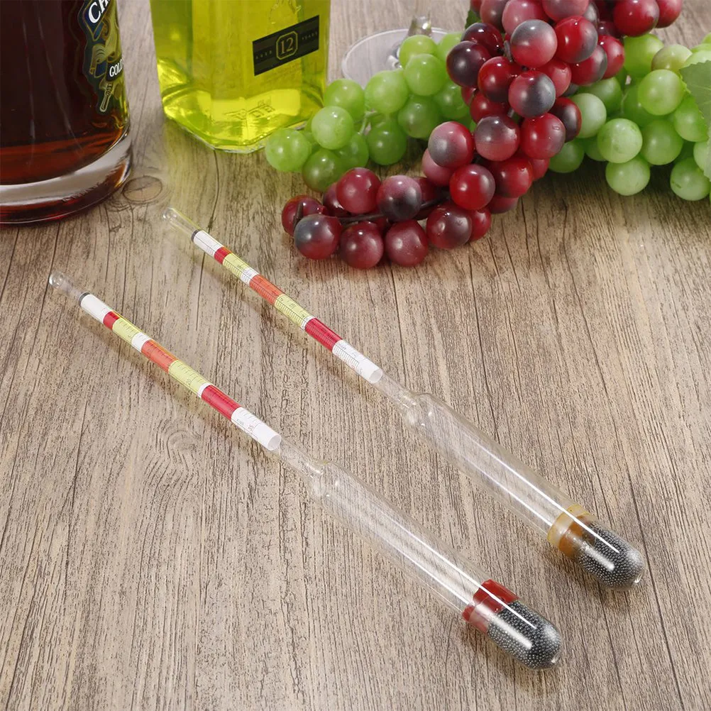 Triple Scale Hydrometer Glass Design for Beer Wine Home Brew Alcohol Testing Specific Gravity Potential Alcohol Brix Tool