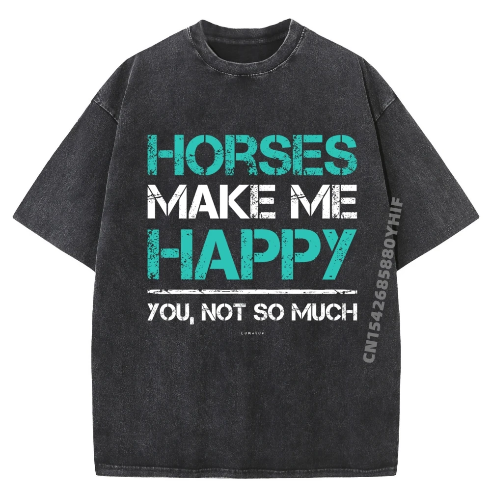 

Horses Make Me Happy You Not So Much Толстовка с капюшоном для влюбленных Мужская одежда Натуральная графика Camisas De Hombre Мужская мягкая стираная рубашка