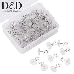 20/40/50Pcs Clear Twist Pins Bedskirt Pins Fixing Spiral Nail For Bedskirts Firmly In Place Anti Running Spiral Push Pins