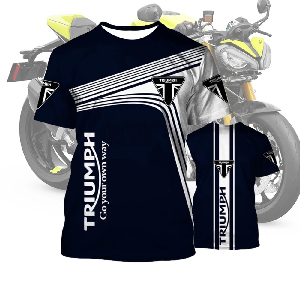 

Горячая мотоциклетная футболка Triumph Racing Team 2026, быстросохнущая дышащая майка для фанатов, повседневная удобная уличная одежда, спортивный топ