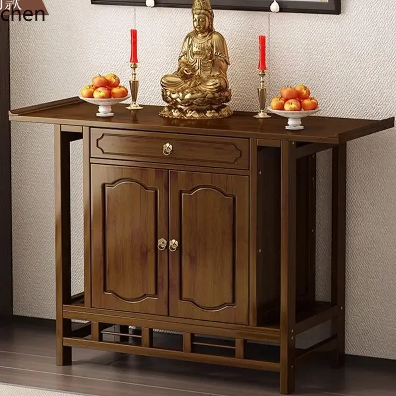 New Chinese Style Desk Entryway Table Against the Door Entrance  Wall Desk Altar Table Incense  for Home Use