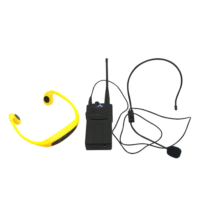 

2021 Swimming Coach Walkie Talkie Bone Conduction swimming headphones