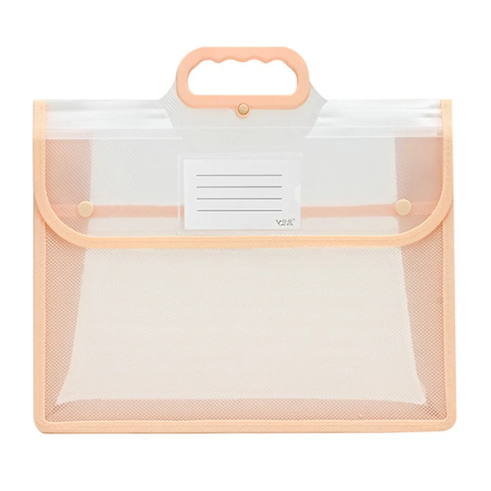 

Multifunctional Test Paper Storage Bag Button Function Visible Document Bag Large Capacity Portable File Folder Pouch
