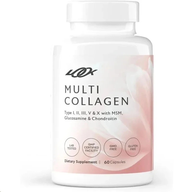 

Hydrolyzed Multi Collagen Peptide Protein Capsules - Type I, Ii, Iii, V Grass Fed Cattle, Chicken, Marine Collagen Supplement