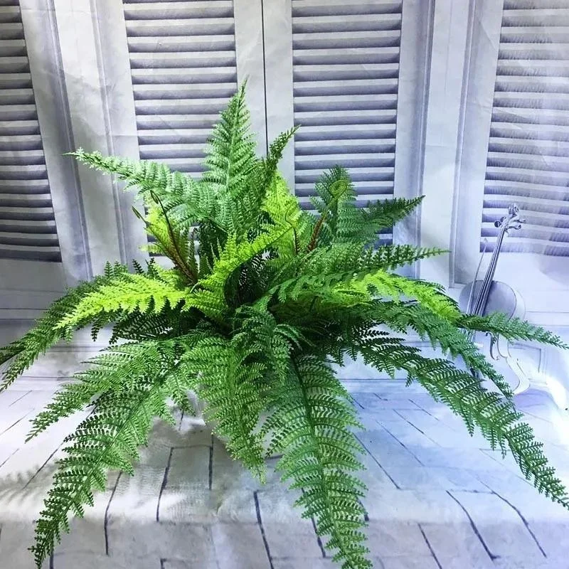 Large Artificial Fern Fake Leaves Green Persian Leaves Living Room Decoration Hotel Furniture Decor accessories