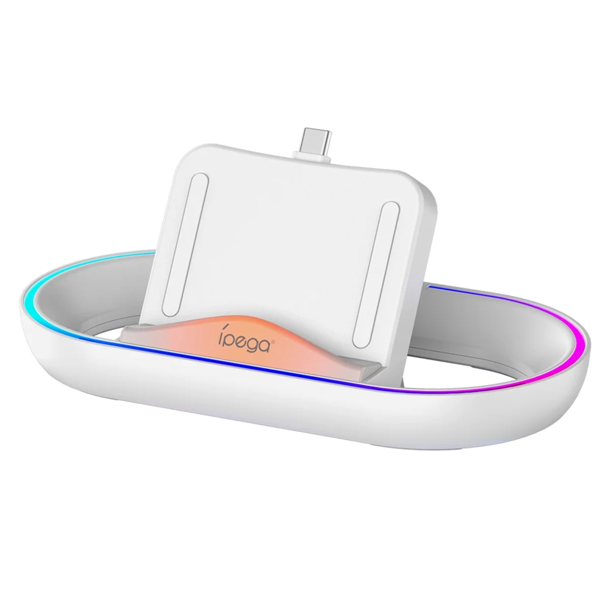 Ipega for PS5 Portal Streaming Handheld Charging Dock Portable Handheld Charging with Colorful RGB Lights Single Dock Charger