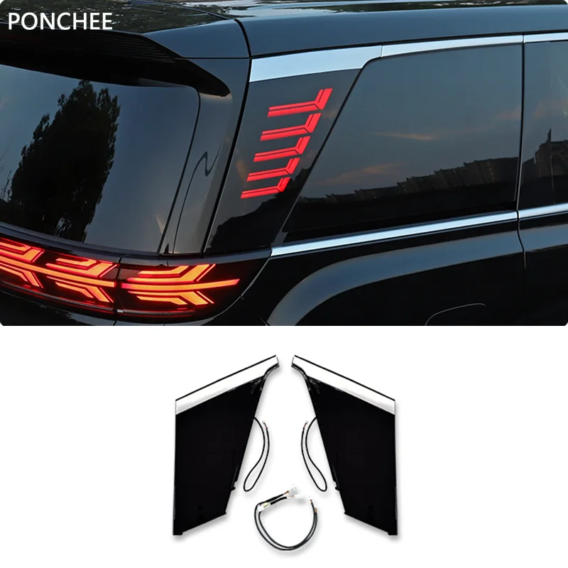 For Byd Denza D9 2025 Three Rows of D-column Running Water Turn Signals Rear Stereo Turn Warning Light LED Side Panel Light