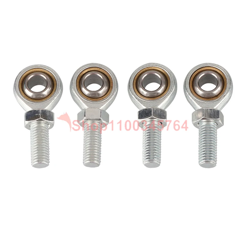 4 pieces/set M12 external thread ball bearing fisheye rod end joint bearing threaded automotive damper swing bearing