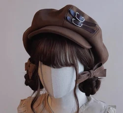 Czapka Beret Lolita dla dziewczynek Harajuku styl japoński słodka czapka codzienny kapelusz