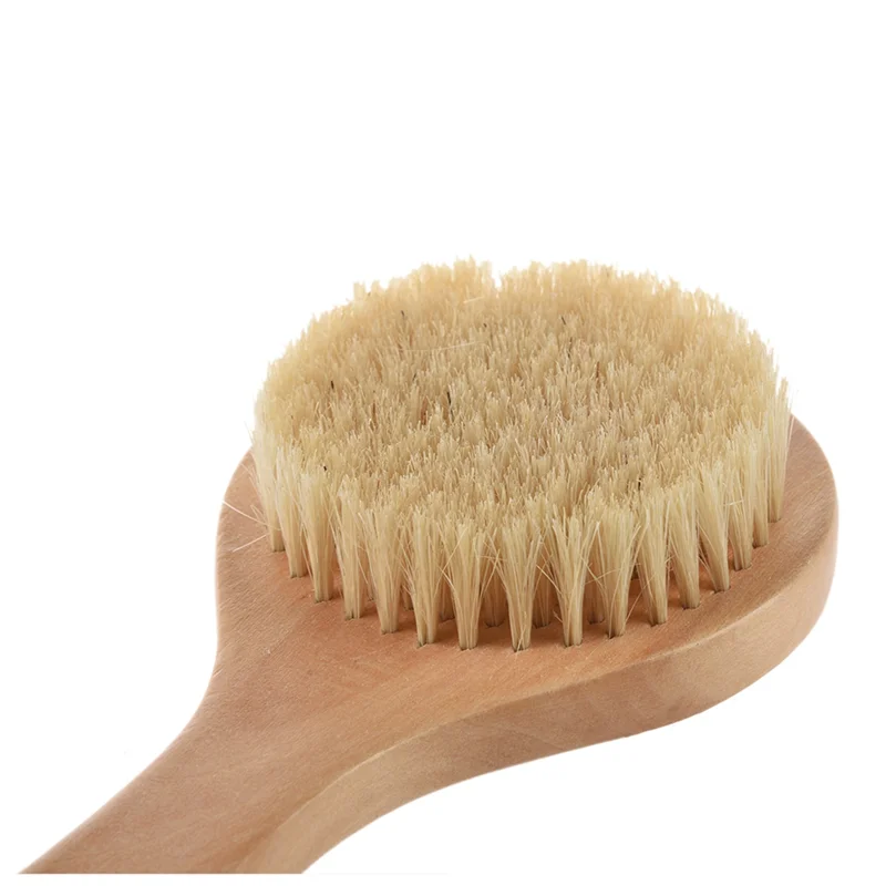 

10X Long-Handled Bristle Detox Wooden Handle Body Brush Skin Brush-ABUA
