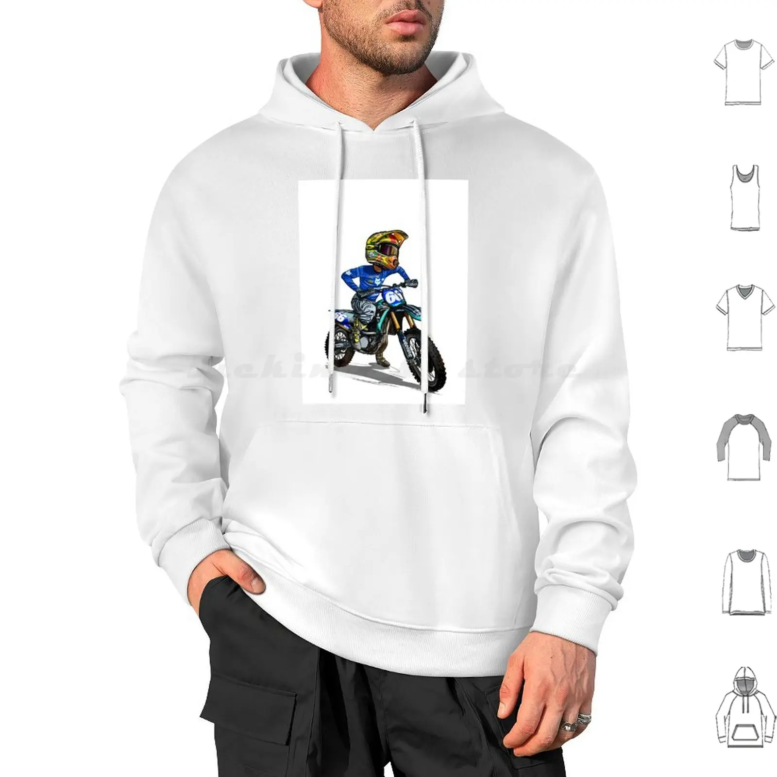 

Motocross Rider 66 Hoodie cotton Long Sleeve Motocross Mx Supercross Dirtbikes