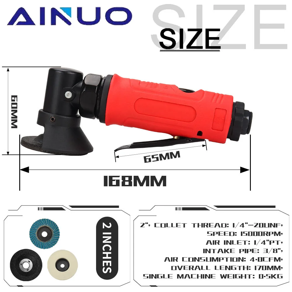 Air Angle Grinder 90 Degree Pneumatic Grinding Machine Mini Poratble Cut Off Polisher Mill Engraving Tool Set Rust Removal Tool