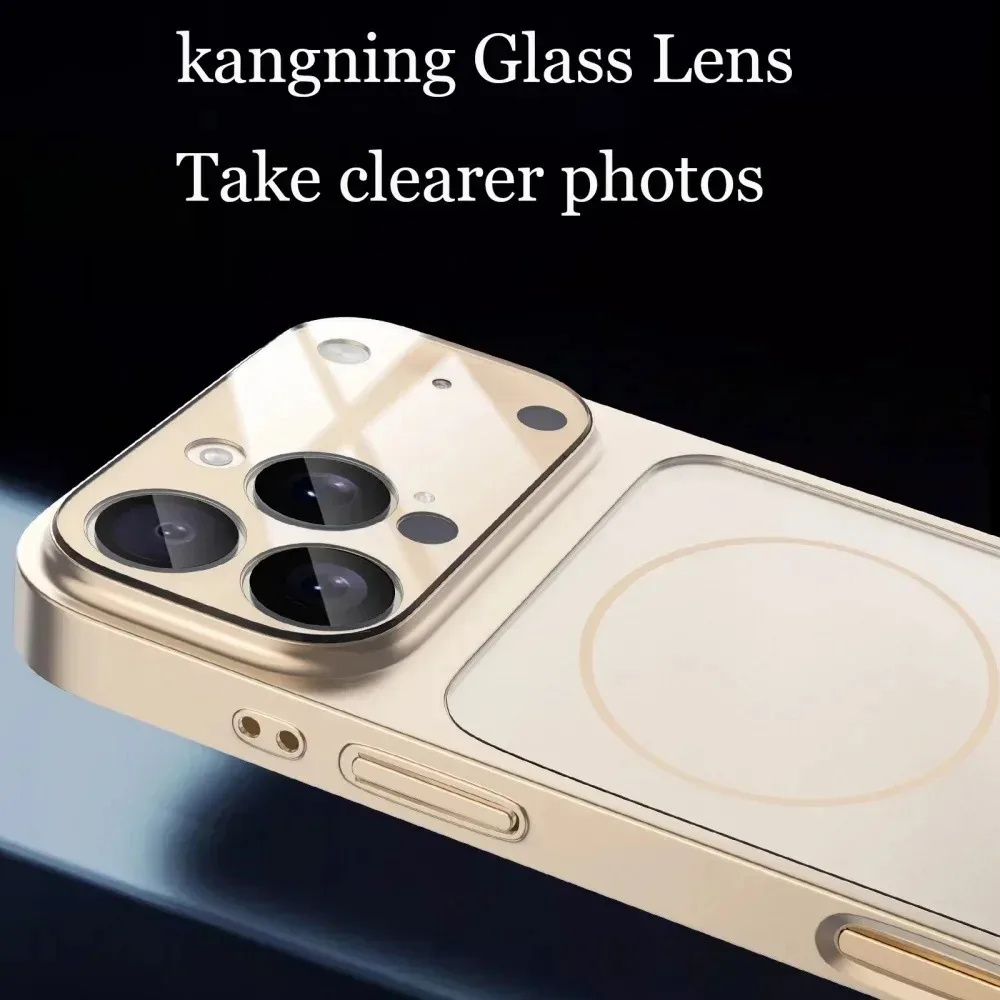 Modische matte Nano-Glashülle für iPhone 17, 16, 15, 14, 13, Pro Max | Plus 17-Air-Magnetrüstungshülle für kabelloses Magsafe-Laden – Detail 5