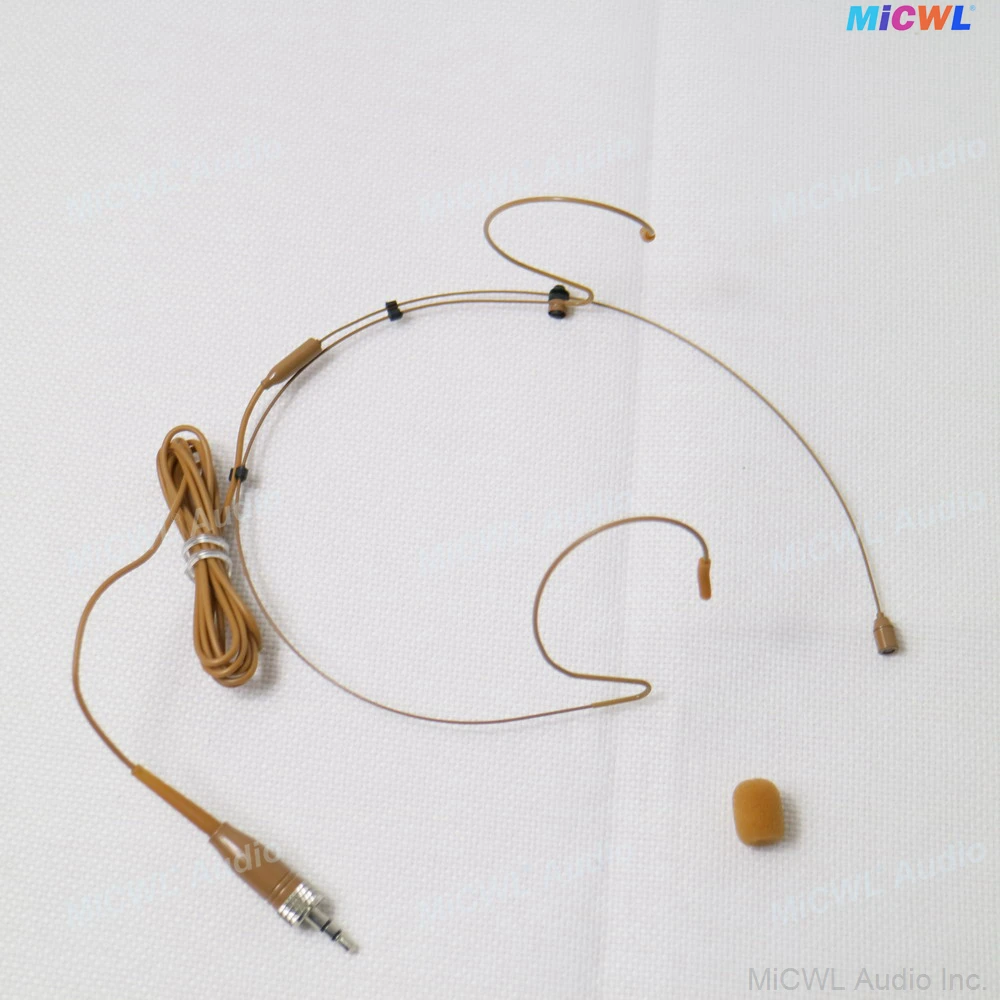 Mikrofon nagłowny Tan HM200 z podwójnymi zatyczkami do słuchawek, kompatybilny z Sennheiser EW122 G3 G4, bezprzewodowy, z mocowaniem na klatkę piersiową, złącze 3,5 mm z blokadą.