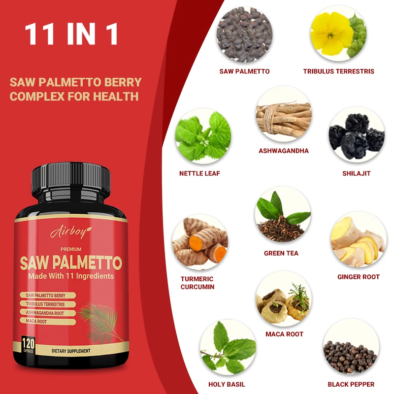 Saw Palmetto - DHT Blocker, Urinary Health and Prostate Health Support Supplement