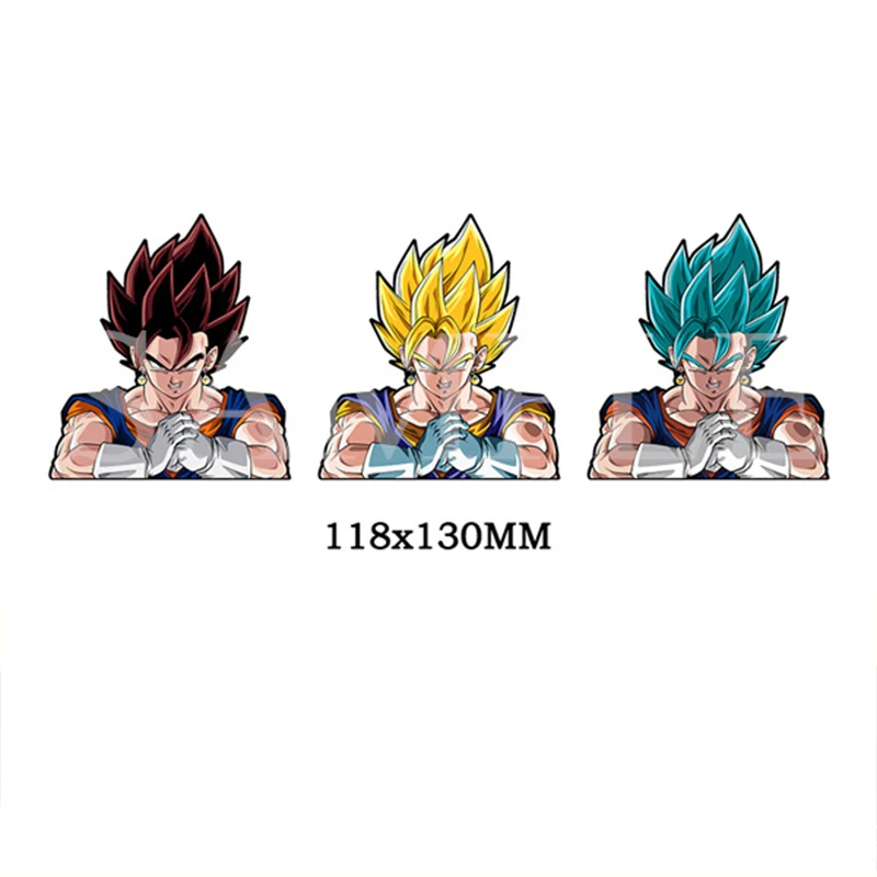 Vegetto-pegatina de movimiento de anime 3D, pegatina de Anime Dragon Ball Z, calcomanías impermeables para coches, portátiles, frigoríficos, paredes, Etc., juguete para regalo