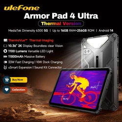 【2024 nowość】 Ulefone Armor Pad 4 Ultra 5G wytrzymały Tablet termiczny lmaging 10,36 