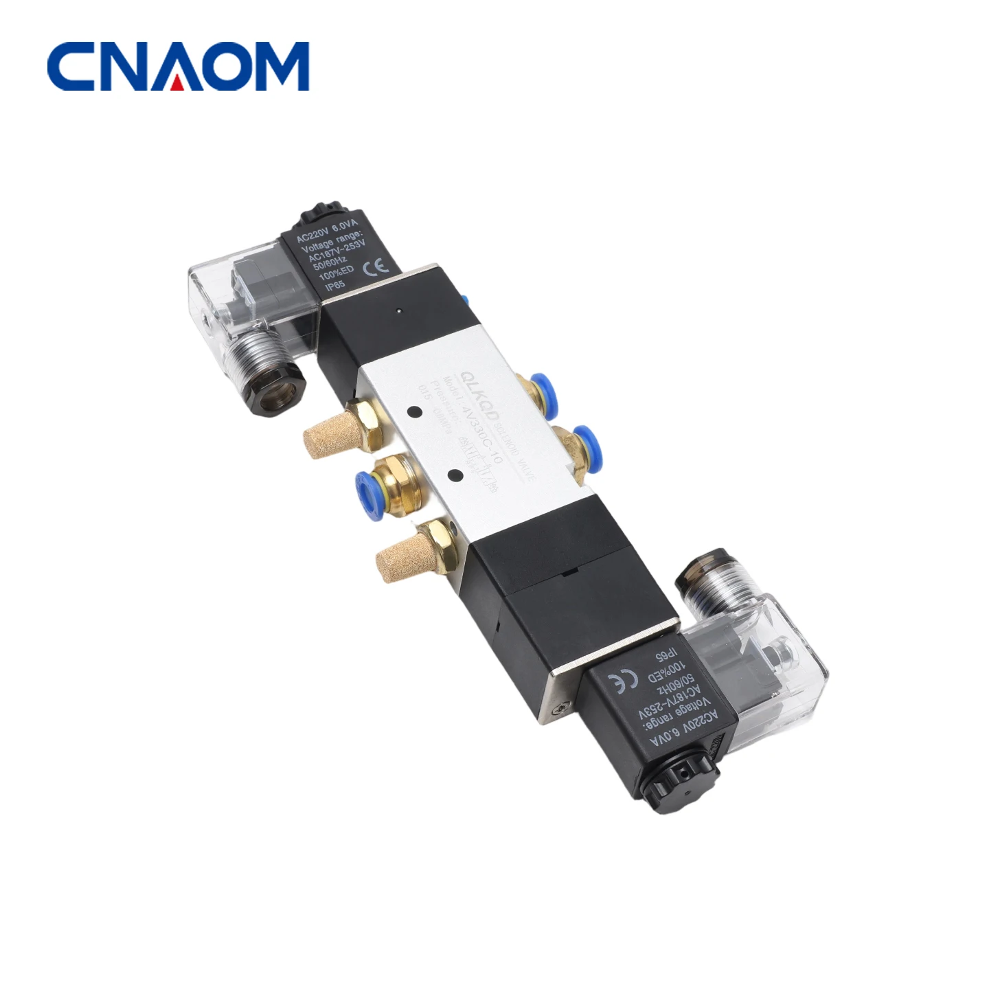 Pneumatic Solenoid Valve 5/3 Way Double Coil Air Control Valve for Industrial Automation 4V330C-10