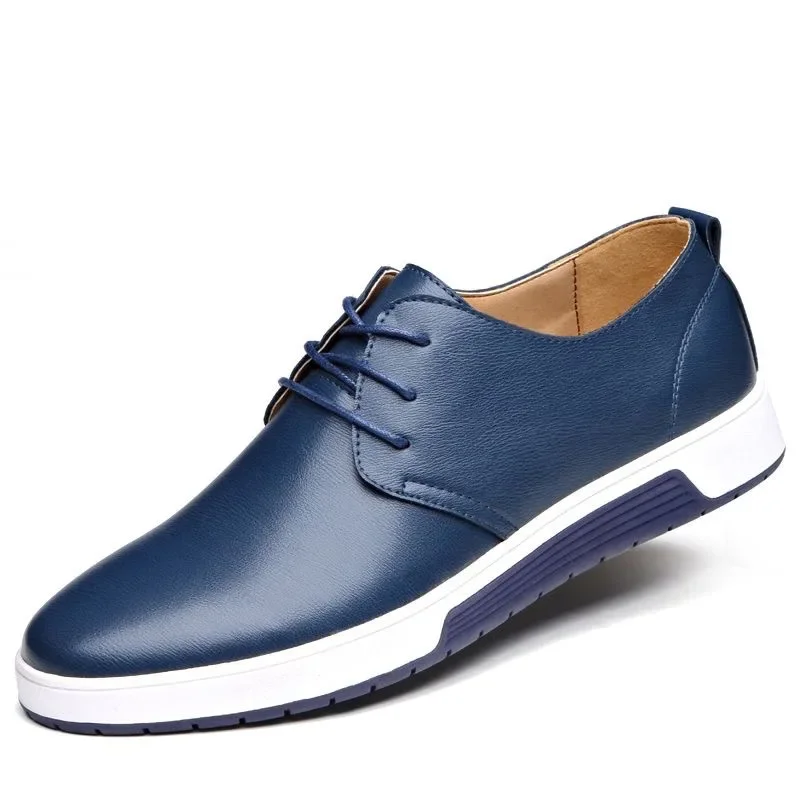 Men's Casual Shoes Lightweight Breathable Men Shoes Flat Lace-Up Sneakers Men White Business Travel Tenis Masculino 2023 image 6