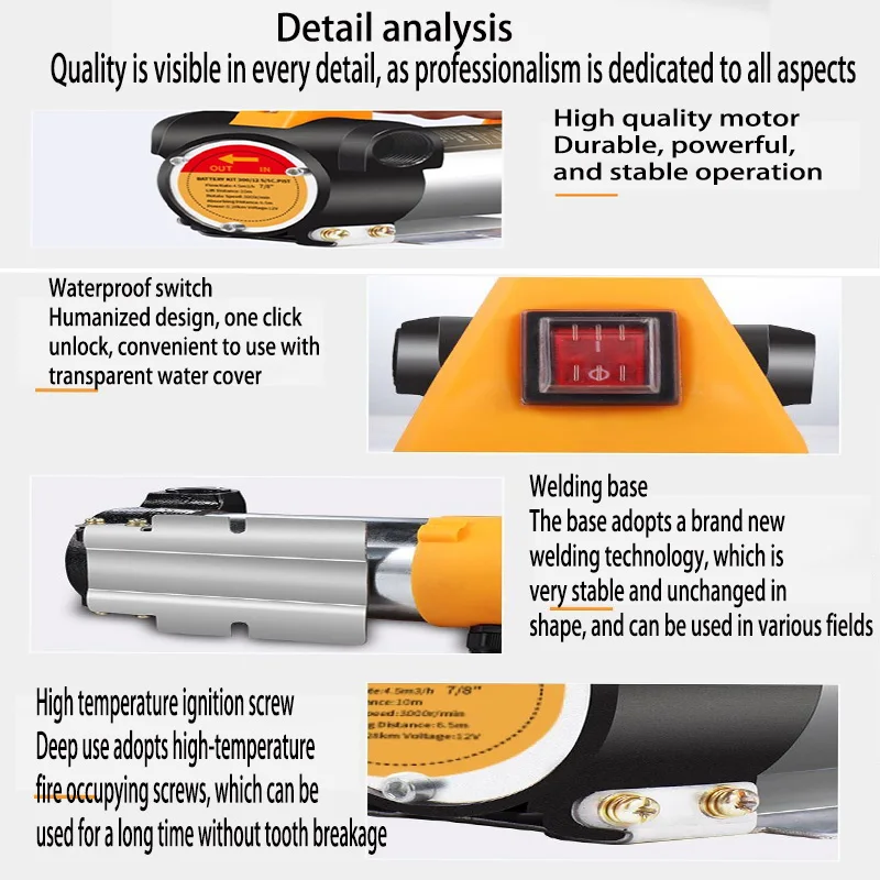 790w12V/24V Forward/Reverse+5M Tube Oil Pump Universal Automatic Oil Suction And Refueling Gun New Refueling Artifact