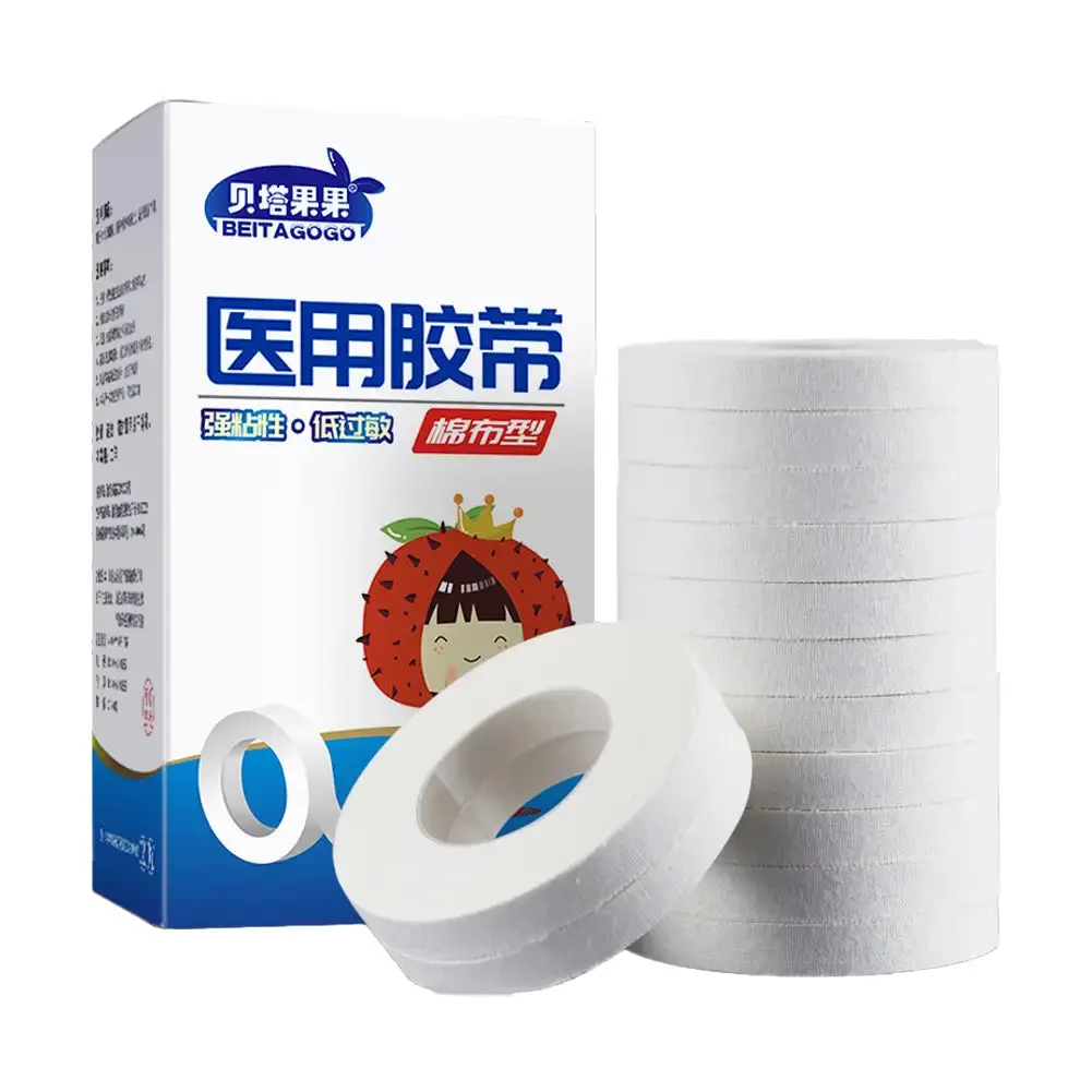 1Roll Cotton Medical Tape Strong Adhesive Low Allergy Comfortable Breathable Bandage Outdoor First Aid Products Baby Bandages