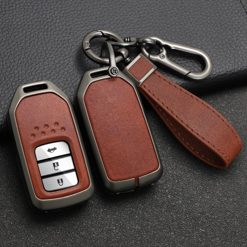 

Zinc Alloy Cover Remote Key Case For Honda 2017 2018 19CRV Pilot Accord Civic Jazz Jade Fit HR-V Freed Keyless Entry Car Model