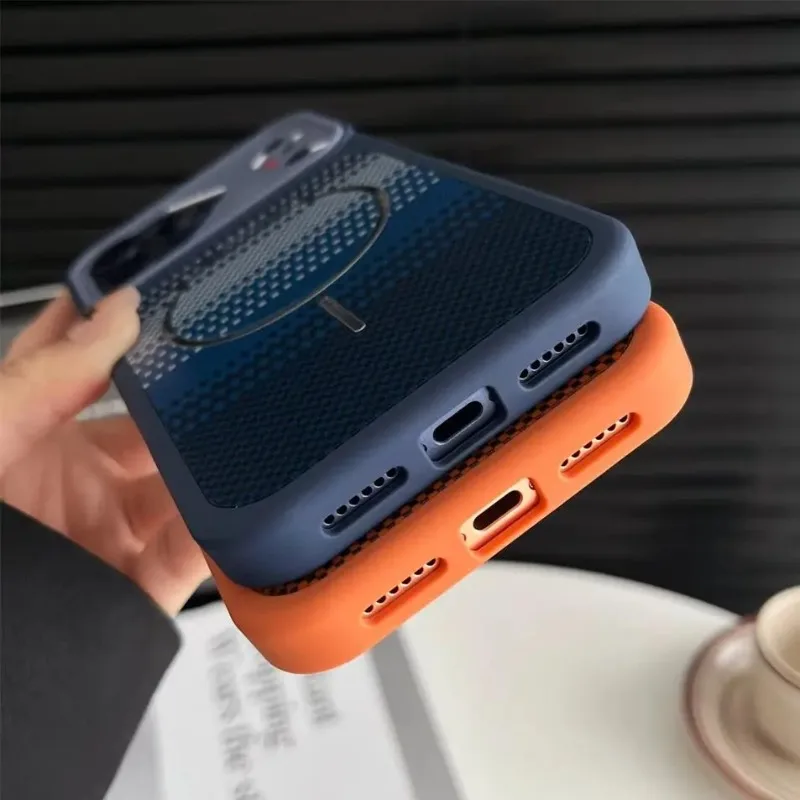 For Magsafe Carbon Fiber Texture Magnetic Case For iPhone 18 17 16 14 15 Pro Max Wireless Charging Shockproof Plastic Hard Cover view 4