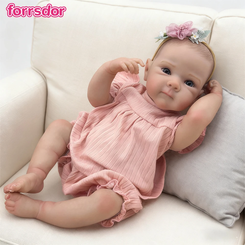 

19-дюймовая мягкая силиконовая виниловая кукла Bettie Bebe Reborn для девочек, реалистичная ручная роспись, искусство волос, коллекционная кукла, Рождественский подарок