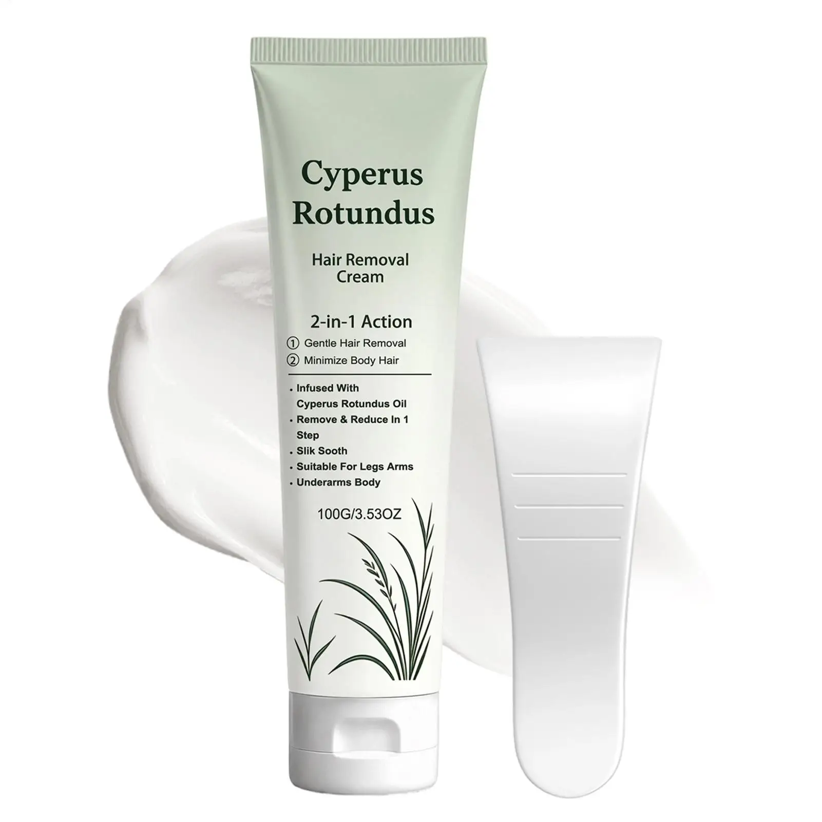 Cyperus Rotundus Hair Removal Cream Gentle Natural Extracts With Scraper Unwanted Hair Removal Cream For Underarms Legs Arms