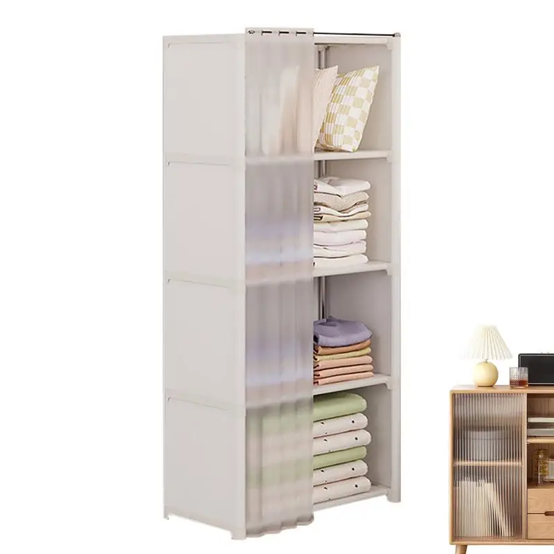 

Heavy Duty Garment Shelf Wardrobe Easy Installation Clothes Rack Closet Non-woven Fabric Closet Portable cloth Storage Organizer