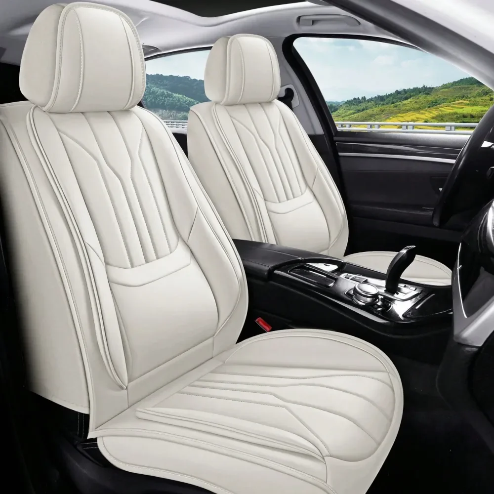 

Роскошные кожаные водонепроницаемые чехлы для автомобильных сидений, полный комплект, универсальный размер, для передних и задних сидений, защитные подушки для салона, подходят для большинства автомобилей.