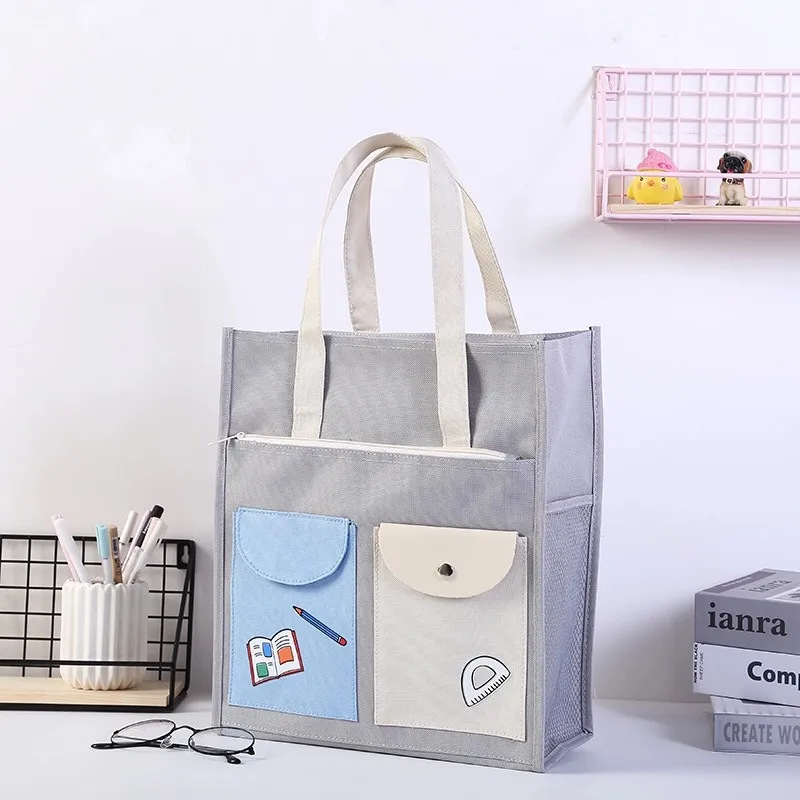 

New model schoolbag, study bag, student stationery handbag, student study training and guidance storage bag