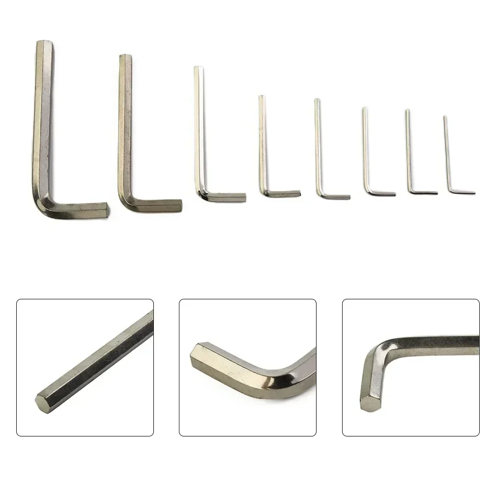 1pc L-Type Hex Wrench Hexagon Wrench Key Wrench Steel Portable Set 1.5mm/2mm/2.5mm/ 3mm/6mm Hand Tools