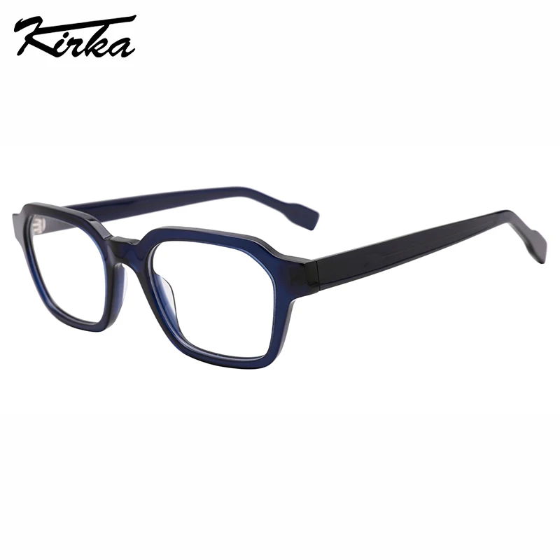 

Kirka Unisex Acetate Classic Rectangle Single Tortoise Dark Colors Frames&Temples Prescription Lenses Eyeglasses WD1474