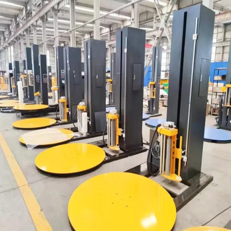 Pallet Winding Strapping Stretch Film Turntable Fully Automatic Carton Packing Wrap Pallet Wrapping Machinery for Scales