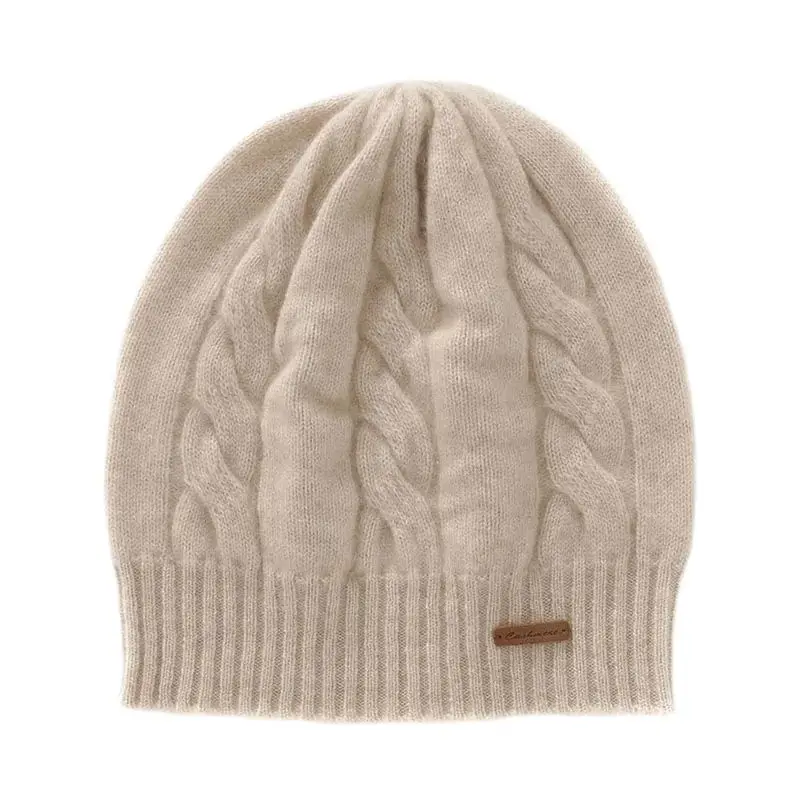 BirdTree, 100%Pure Cashmere Knitted Hats, Women Men 2024 Autumn Winter New, Fashion Thicken Versatile Commute Warm Cap A48910QC