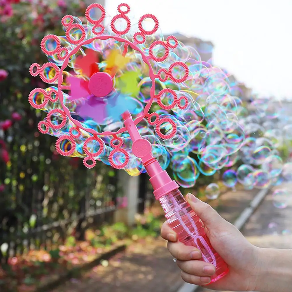 1 Set Bubble Machine Creative Windmill Bubble Maker Machine Manual Blowing Bubble Toy for Children And Adults