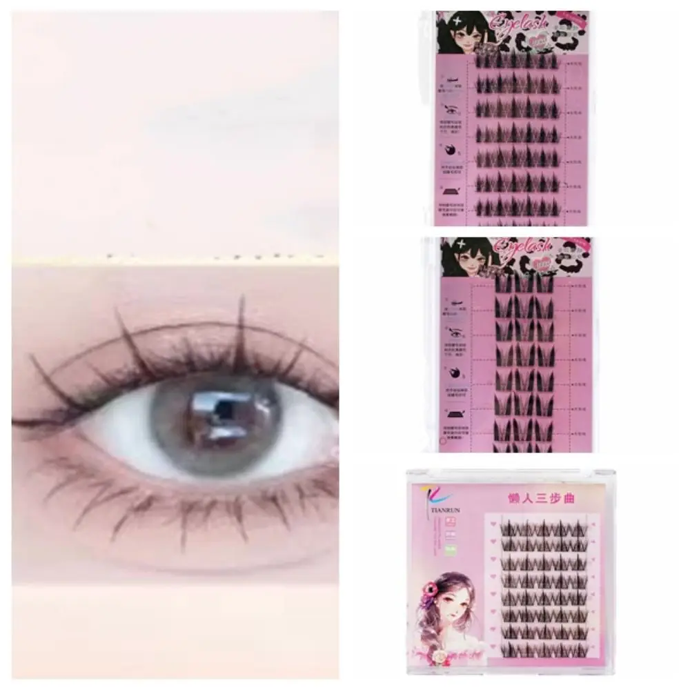 Extensión de pestañas de hadas, pestañas individuales en racimo DIY, pestañas postizas esponjosas, maquillaje, mechones de pestañas segmentadas dulces DIY