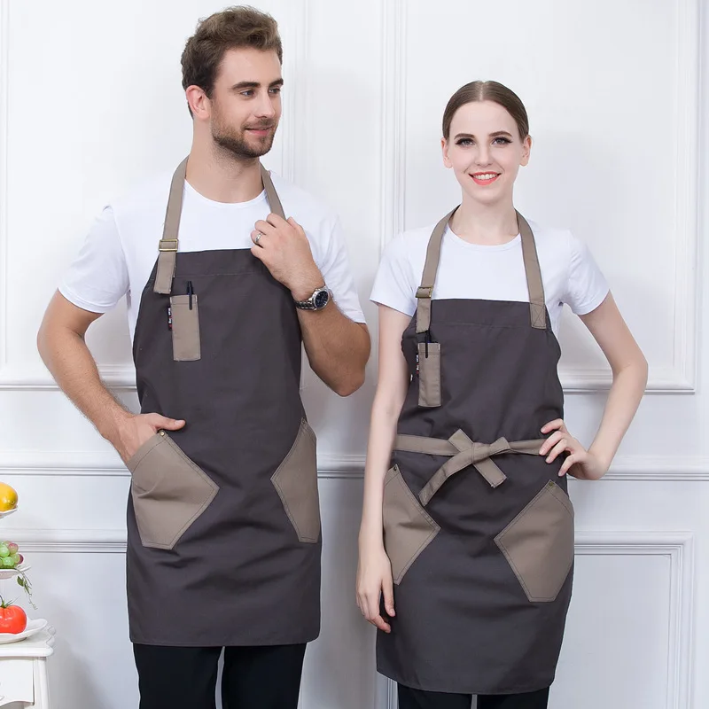 Novel Dingheng Korean Style Work Advertising Custom Printed Logo Flower Gift Shop Apron